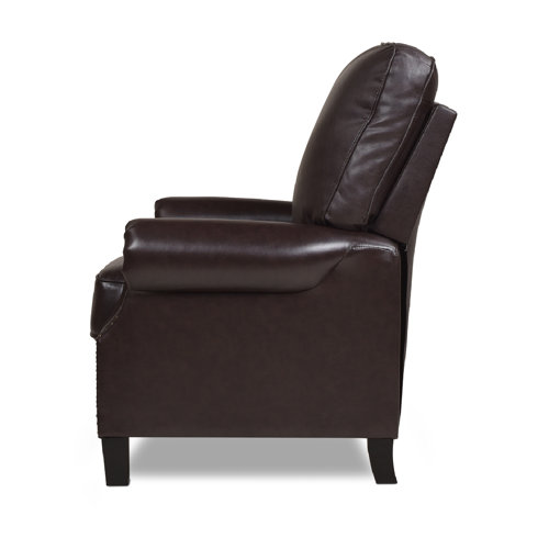 Red Barrel Studio® 34" Wide Leather Match Manual Recliner Accent Chair